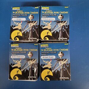 Lot of 4 Tim Burton's Nightmare Before Christmas Trading Figures Series 1